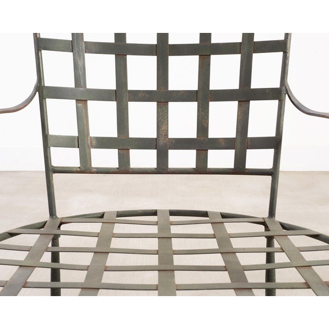 Set of Six Mario Papperzini Lattice Garden Dining Armchairs For Sale - Image 16 of 18
