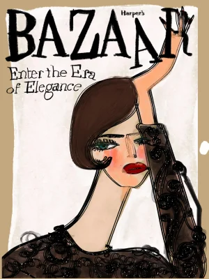 "Harpers Bazaar Cover Linda Evangelista" Contemporary Limited Edition Print by Annie Naranian