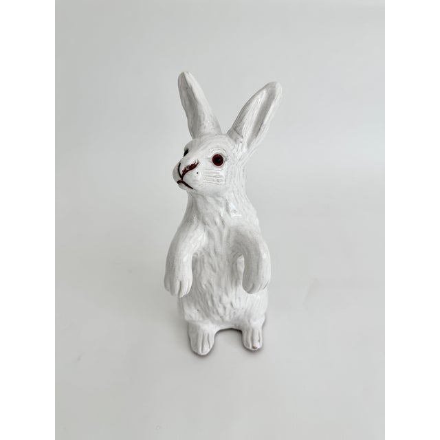 French Faience Bavent Rabbit Sculpture Figurine Early 1900s For Sale In Los Angeles - Image 6 of 7