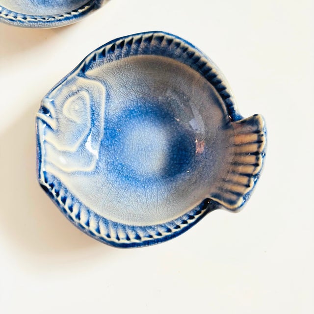 Ceramic Vintage Puffer Fish Pottery Bowls - Set of 2 For Sale - Image 7 of 10
