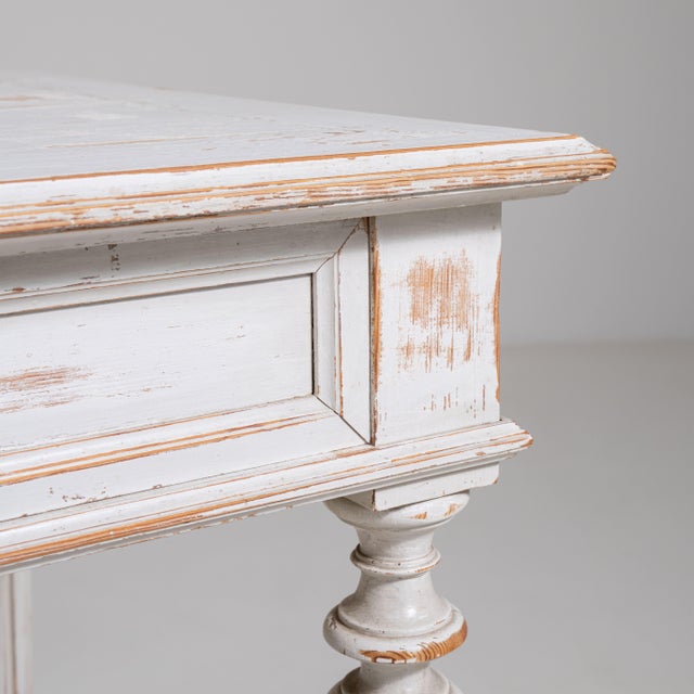 Louis XVI White Patinated Table, Neoclassical Style, France, Circa 1900 For Sale In Greensboro - Image 6 of 13