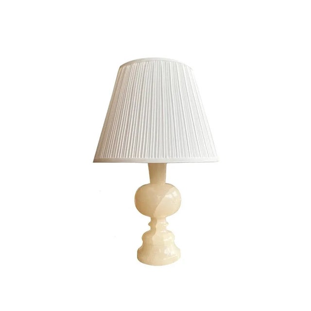 Vintage French Table Lamp in Alabaster, 1950s For Sale - Image 9 of 9