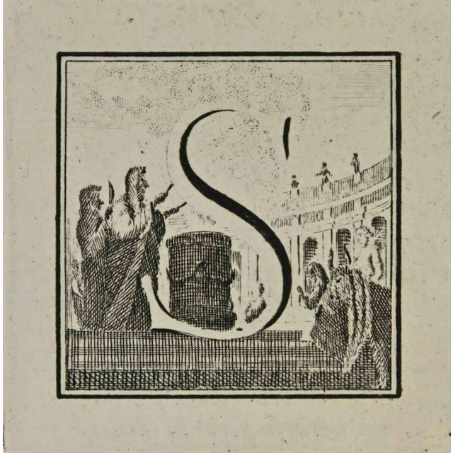 Letter of the Alphabet S, from the series "Antiquities of Herculaneum", is an etching on paper realized by Luigi...