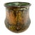 Antique Italian Hammered Copper Pot Verdigris Patina Vessel For Sale