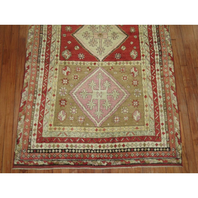 Full Pile Antique Karabagh rug with intricate geometric design from the 1st quarter of the 20th century Size: 4' x 7'9".