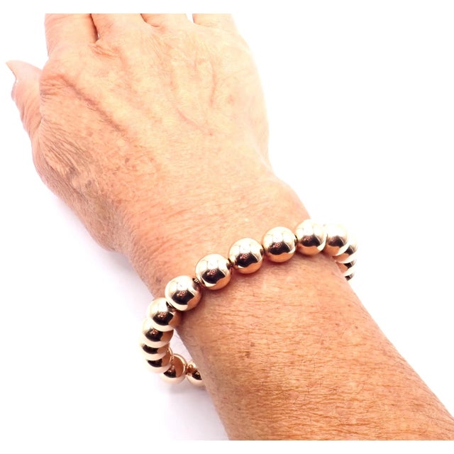 Tiffany & Co. Rose Gold Ball Bead Link Bracelet For Sale - Image 10 of 12