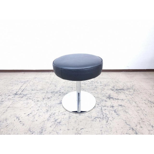 Leather Stool in Black from de Sede For Sale - Image 5 of 5