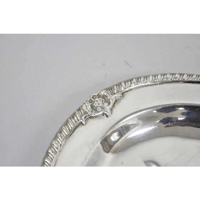 Vintage English Sheffield Silver Plated Meat Cutlery Oval Serving Platter Tray For Sale - Image 10 of 13