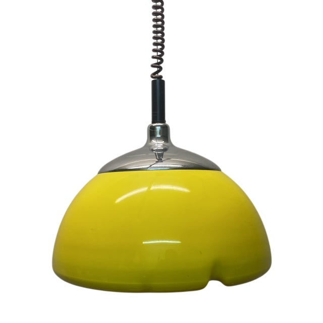 Space Age Mushroom Ceiling Lamp in Yellow by Cosack, 1960s For Sale