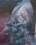 Invisible Screamer by Elena Burykina | Oil on panel Painting of a helmeted figure. For Sale