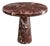 Rosso Levanto Marble Round Pedestal Table – Luxury Italian Red Marble For Sale