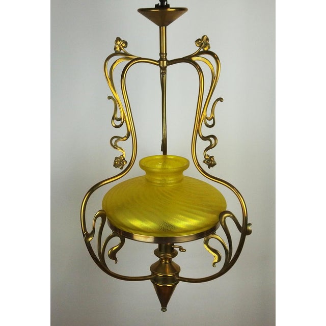 Art Nouveau Pendant Light, 1890s For Sale - Image 5 of 16
