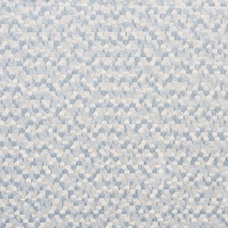Schumacher Ivins Embroidery Fabric in Sky For Sale