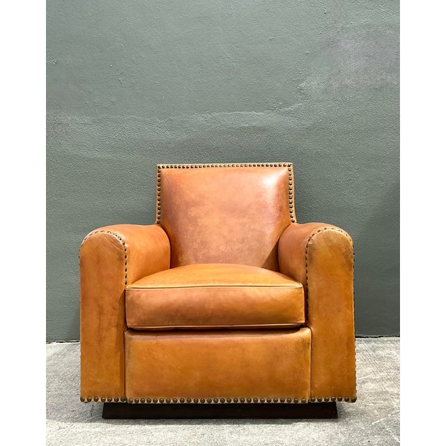 Vintage Ralph Lauren Nailhead Leather Club Chair For Sale - Image 12 of 12
