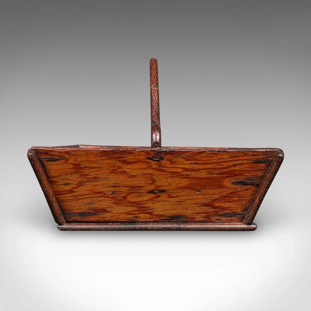 Victorian Antique Country Ladies Garden Trug, English, Outdoor Tool Carry, Victorian, 1870 For Sale - Image 3 of 10