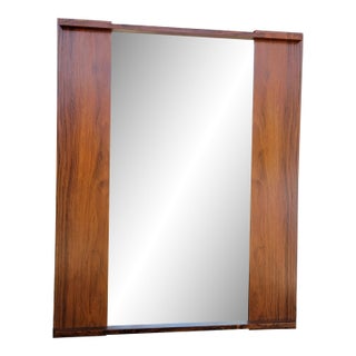 Danish Modern Rectangular Rosewood Mirror by Andr. L Riss. Norway For Sale