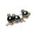 Baroque Bochic “Orient” Vintage Sapphire & Black South Sea Pearl Brooch Set In 18K & Sil For Sale - Image 3 of 9