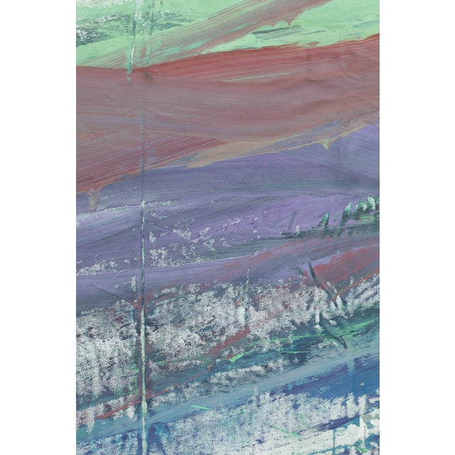 "Marking the Shadows of Passing Trains / 12:51-1:31pm 16.12.2023" Large Abstract Acrylic Painting by Simon Findlay For Sale - Image 12 of 12