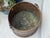 Huge Antique Copper Cauldron: Hand Forged Firewood Bucket 19" With Hand Etched Riveted Handle Green Patina Damage For Sale - Image 12 of 14