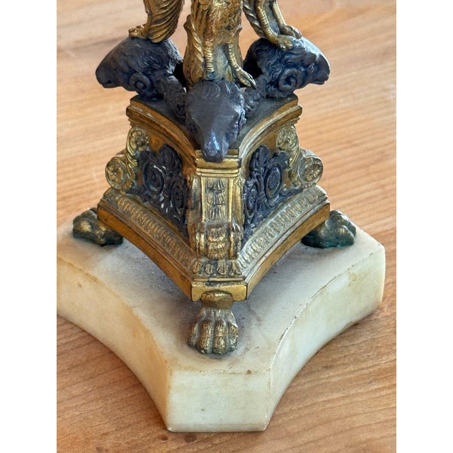 Gold 19th Century Italian Grand Tour Bronze Urn With Eagles and Rams' Heads For Sale - Image 8 of 8
