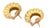 Contemporary Henry Dunay 18k Gold Hammered Shrimp Style Post Clip Huggie Earrings, 2 Pieces For Sale - Image 3 of 6
