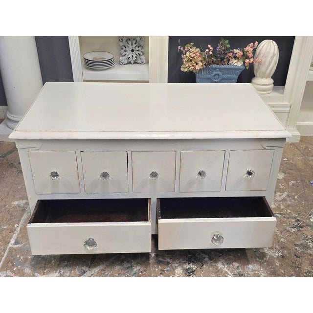 Vintage Shabby Chic Apothecary Coffee Table For Sale In New York - Image 6 of 7