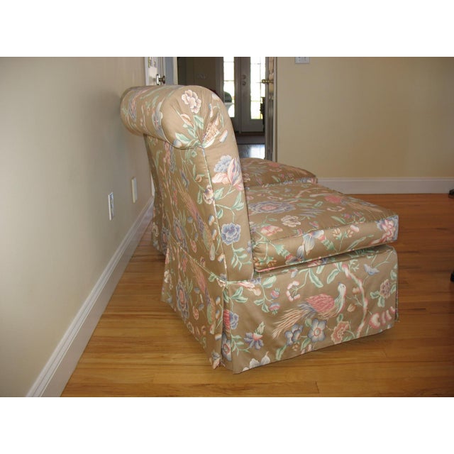 Scalamandre Upholstered Custom Made Parsons Chairs a Pair Chairish