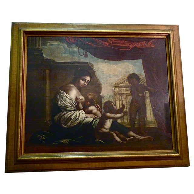 Francesco Furini, Christian Charity, 1600s, Oil on Canvas For Sale