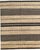 Vintage hand-knotted Gabbeh rug with a striped design featuring alternating bands of geometric motifs and textured fields....