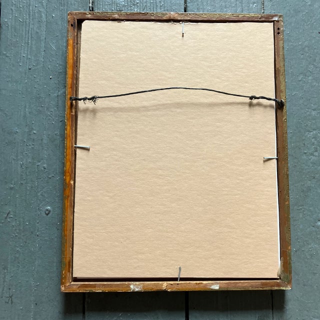 1930’s Vintage Abstract Male Nude Sepia Drawing For Sale - Image 4 of 4