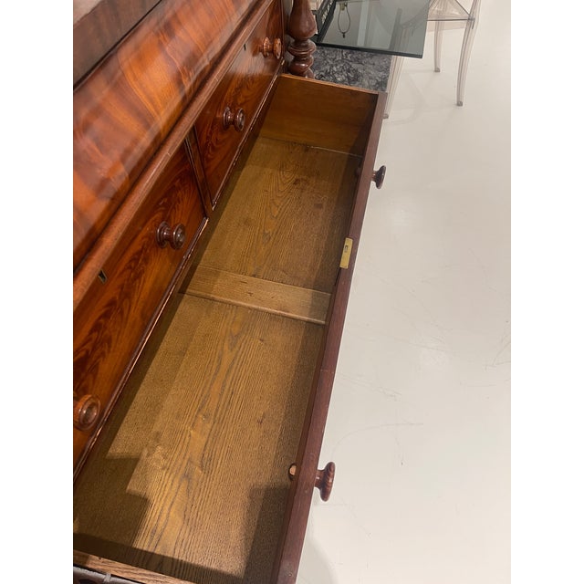 Mid 19th Century Mahogany Chest of Drawers With Barley Twist Columns For Sale - Image 9 of 11