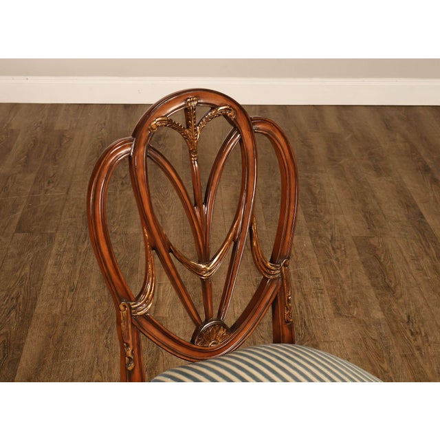 Late 20th Century Hepplewhite Style Quality Set of Four Shield Back Dining Chairs For Sale - Image 5 of 18