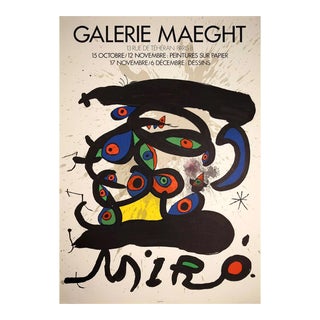 Joan Miro Galerie Maeght Sculptures Paris Original Modern Lithographic Poster UF For Sale