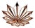 21st Century Satin Copper Dahlia Flush Mount by Fabio LTD For Sale