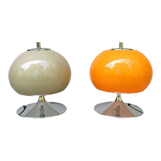 Space Age Trumpet Base Table Lamps, Set of 2 For Sale