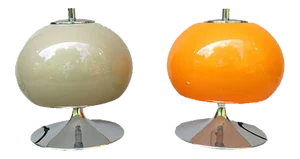 Space Age Trumpet Base Table Lamps, Set of 2