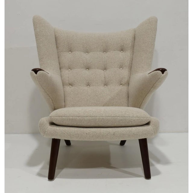 Mid-20th Century Pair of AP19 Chairs Attributed to Hans J. Wegner in Holly Hunt Alpaca Upholstery For Sale In Dallas - Image 6 of 9