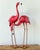 Vintage Boho Painted Metal Flamingos - Set of 2 For Sale - Image 9 of 12