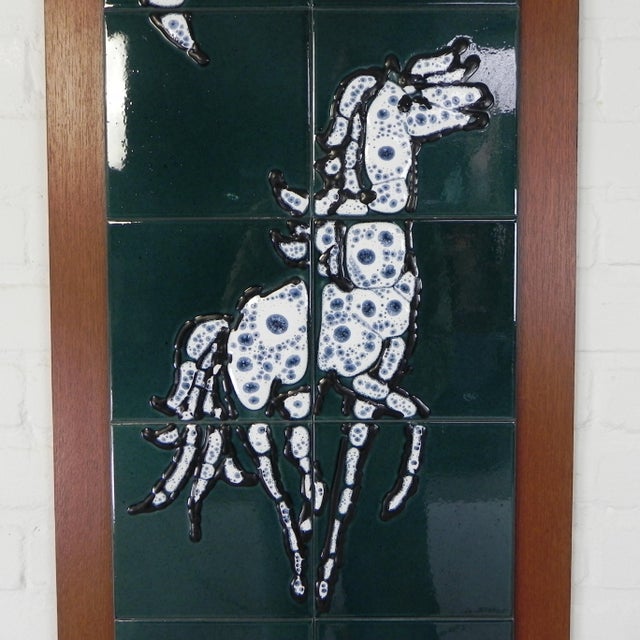 Tile Tableau Depicting a Horse, 1960s For Sale - Image 10 of 12