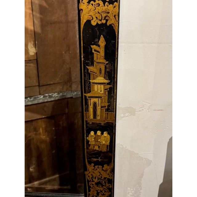 Wood English Chinoiserie Lacquered Mirrors For Sale - Image 7 of 8