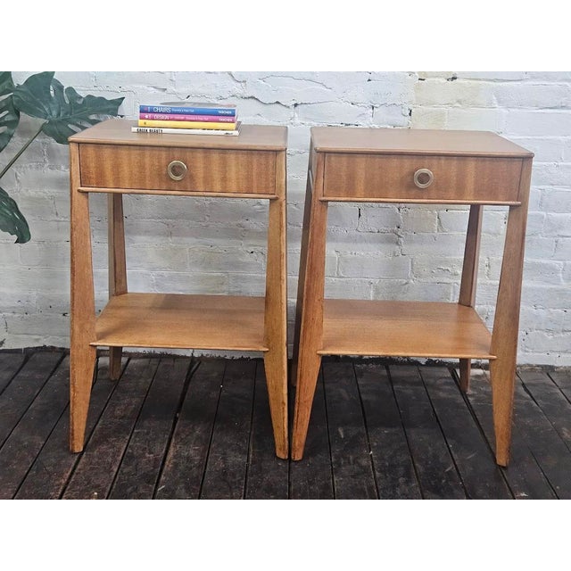 Dunbar Furniture 1950s Pair of Edward Wormley for Dunbar Night Stands For Sale - Image 4 of 13