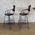 Late 20th Century Vintage Pair Wrought Iron & Wood Barstools For Sale - Image 5 of 12