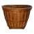 Vintage Palm Beach Coastal Tortoise Bamboo and Rattan Wastebasket For Sale