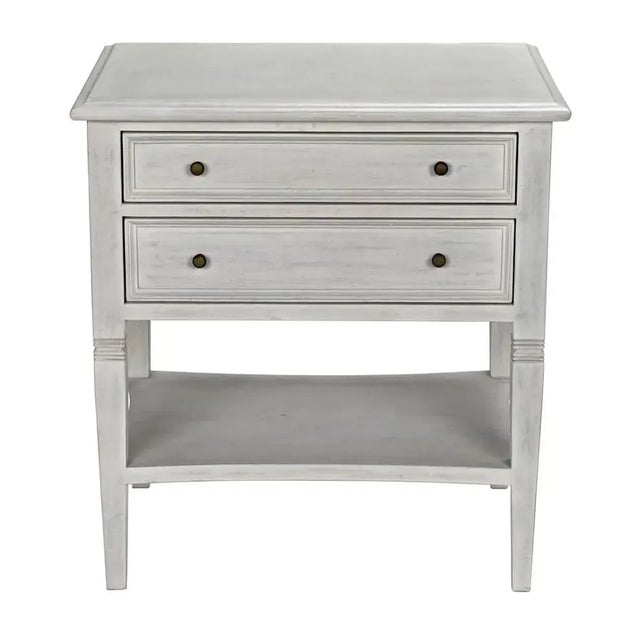 Noir NOIR Oxford 2-Drawer Side Table, White Wash For Sale - Image 4 of 5