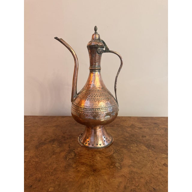 Mid 19th Century Antique Middle Eastern Copper Coffee Pot, 1860 For Sale - Image 5 of 5