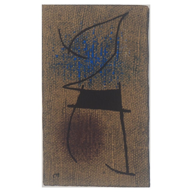 After Joan Miro, Woman in Blue, 1965, Lithograph For Sale