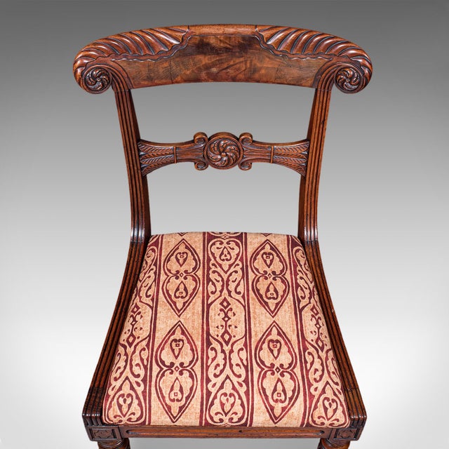 Brown Pair of Antique Hall Chairs, English, Reception Seat, Morning Room, William IV For Sale - Image 8 of 12