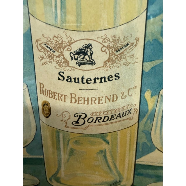 Green Early 20th Century Belle Epoque Advertising Artwork, Framed For Sale - Image 8 of 12