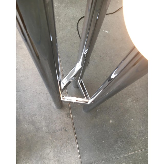 1970s Vintage German Space Age Glass & Metal Floor Lamp, 1970s For Sale - Image 5 of 18