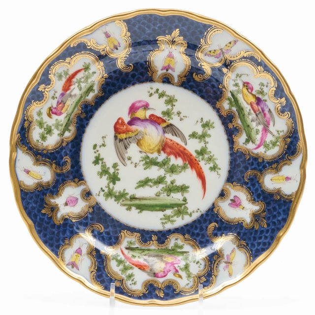 Antique 19th Century Samson Porcelain Exotic Bird Plate in the Worcester Taste Circa 1880 For Sale - Image 11 of 11